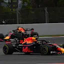 Max Verstappen (NED) Red Bull Racing RB14 leads Daniel Ricciardo (AUS) Red Bull Racing RB14 at Formula One World Championship, Rd5, Spanish Grand Prix, Race, Barcelona, Spain, Sunday 13 May 2018. © Mark Sutton/Sutton Images