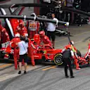 Kimi Raikkonen (FIN) Ferrari SF-71H retires from the race at Formula One World Championship, Rd5, Spanish Grand Prix, Race, Barcelona, Spain, Sunday 13 May 2018. © Jerry Andre/Sutton Images