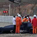 The car of Marcus Ericsson (SWE) Alfa Romeo Sauber C37 is recovered from the gravel at Formula One Testing, Day Four, Barcelona, Spain, 1 March 2018. © Mark Sutton/Sutton Images