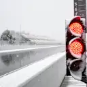 Red light as snow stops testing on day three at Formula One Testing, Day Three, Barcelona, Spain, 28 February 2018. © Jerry Andre/Sutton Images
