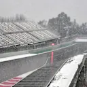 Snow stops testing on day three at Formula One Testing, Day Three, Barcelona, Spain, 28 February 2018. © Mark Sutton/Sutton Images
