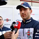 Robert Kubica (POL) Williams talks with the media at Formula One Testing, Day Four, Barcelona, Spain, 9 March 2018. © Mark Sutton/Sutton Images