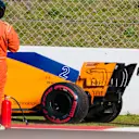 Stoffel Vandoorne (BEL) McLaren MCL33 stops on track at Formula One Testing, Day One, Barcelona, Spain, 6 March 2018. © Marc Calvo/Sutton Images