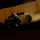 Kevin Magnussen (DEN) Haas VF-18 locks up at Formula One Testing, Day One, Barcelona, Spain, 6 March 2018. © Jerry Andre/Sutton Images