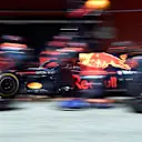 Max Verstappen (NED) Red Bull Racing RB14 pit stop at Formula One Testing, Day Three, Barcelona, Spain, 8 March 2018. © Jerry Andre/Sutton Images