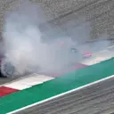 Sebastian Vettel, Ferrari SF71H spins after contact with Daniel Ricciardo, Red Bull Racing RB14 at Formula One World Championship, Rd18, United States Grand Prix, Race, Circuit of the Americas, Austin, Texas, USA, Sunday 21 October 2018.