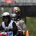 Race retiree Daniel Ricciardo, Red Bull Racing on a scooter at Formula One World Championship, Rd18, United States Grand Prix, Race, Circuit of the Americas, Austin, Texas, USA, Sunday 21 October 2018.