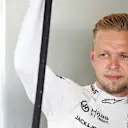 ABU DHABI, UNITED ARAB EMIRATES - NOVEMBER 30: Kevin Magnussen of Denmark and Haas F1 prepares to drive in the garage during final practice for the F1 Grand Prix of Abu Dhabi at Yas Marina Circuit on November 30, 2019 in Abu Dhabi, United Arab Emirates. (Photo by Mark Thompson/Getty Images)