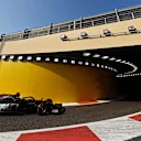 ABU DHABI, UNITED ARAB EMIRATES - NOVEMBER 30: Romain Grosjean of France driving the (8) Haas F1 Team VF-19 Ferrari leaves the pitlane during final practice for the F1 Grand Prix of Abu Dhabi at Yas Marina Circuit on November 30, 2019 in Abu Dhabi, United Arab Emirates. (Photo by Mark Thompson/Getty Images)