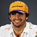 ABU DHABI, UNITED ARAB EMIRATES - NOVEMBER 28: Carlos Sainz of Spain and McLaren F1 talks in the Drivers Press Conference during previews ahead of the F1 Grand Prix of Abu Dhabi at Yas Marina Circuit on November 28, 2019 in Abu Dhabi, United Arab Emirates. (Photo by Clive Mason/Getty Images)