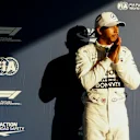 MELBOURNE GRAND PRIX CIRCUIT, AUSTRALIA - MARCH 16: Pole Sitter Lewis Hamilton, Mercedes AMG F1 in Parc Ferme during the Australian GP at Melbourne Grand Prix Circuit on March 16, 2019 in Melbourne Grand Prix Circuit, Australia. (Photo by Glenn Dunbar / LAT Images)