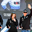 MELBOURNE GRAND PRIX CIRCUIT, AUSTRALIA - MARCH 13: George Russell, Williams, Claire Williams, Deputy Team Principal, Williams Racing and Robert Kubica, Williams Racing at the Federation Square event during the Australian GP at Melbourne Grand Prix Circuit on March 13, 2019 in Melbourne Grand Prix Circuit, Australia. (Photo by Mark Sutton / Sutton Images)
