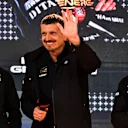 MELBOURNE GRAND PRIX CIRCUIT, AUSTRALIA - MARCH 13: Romain Grosjean, Haas F1 Team, Guenther Steiner, Team Principal, Haas F1 and Kevin Magnussen, Haas F1 Team at the Federation Square event during the Australian GP at Melbourne Grand Prix Circuit on March 13, 2019 in Melbourne Grand Prix Circuit, Australia. (Photo by Mark Sutton / Sutton Images)