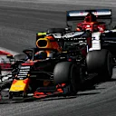 RED BULL RING, AUSTRIA - JUNE 30: Pierre Gasly, Red Bull Racing RB15, leads Kimi Raikkonen, Alfa Romeo Racing C38 during the Austrian GP at Red Bull Ring on June 30, 2019 in Red Bull Ring, Austria. (Photo by Mark Sutton / Sutton Images)