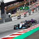 RED BULL RING, AUSTRIA - JUNE 30: Robert Kubica, Williams FW42, leads Alexander Albon, Toro Rosso STR14, Daniil Kvyat, Toro Rosso STR14, and George Russell, Williams Racing FW42 during the Austrian GP at Red Bull Ring on June 30, 2019 in Red Bull Ring, Austria. (Photo by Jerry Andre / LAT Images)