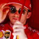 BAKU CITY CIRCUIT, AZERBAIJAN - APRIL 28: Charles Leclerc, Ferrari SF90, sits under an umbrella on the grid during the Azerbaijan GP at Baku City Circuit on April 28, 2019 in Baku City Circuit, Azerbaijan. (Photo by Zak Mauger / LAT Images)