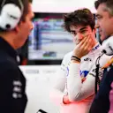 BAHRAIN INTERNATIONAL CIRCUIT, BAHRAIN - MARCH 29: Lance Stroll, Racing Point during the Bahrain GP at Bahrain International Circuit on March 29, 2019 in Bahrain International Circuit, Bahrain. (Photo by Glenn Dunbar / LAT Images)