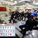 BAHRAIN INTERNATIONAL CIRCUIT, BAHRAIN - MARCH 31: Happy Mothers Day from the McLaren pit crew during the Bahrain GP at Bahrain International Circuit on March 31, 2019 in Bahrain International Circuit, Bahrain. (Photo by Steven Tee / LAT Images)