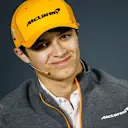 BAHRAIN INTERNATIONAL CIRCUIT, BAHRAIN - MARCH 28: Lando Norris, McLaren in Press Conference during the Bahrain GP at Bahrain International Circuit on March 28, 2019 in Bahrain International Circuit, Bahrain. (Photo by Zak Mauger / LAT Images)
