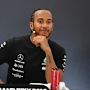 SPA-FRANCORCHAMPS, BELGIUM - AUGUST 31: Lewis Hamilton, Mercedes AMG F1, in the Press Conference during the Belgian GP at Spa-Francorchamps on August 31, 2019 in Spa-Francorchamps, Belgium. (Photo by Simon Galloway / Sutton Images)
