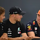 SPA-FRANCORCHAMPS, BELGIUM - AUGUST 29: George Russell, Williams Racing, Valtteri Bottas, Mercedes AMG F1 and Max Verstappen, Red Bull Racing during the Belgian GP at Spa-Francorchamps on August 29, 2019 in Spa-Francorchamps, Belgium. (Photo by Simon Galloway / Sutton Images)