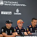 SPA-FRANCORCHAMPS, BELGIUM - AUGUST 29: George Russell, Williams Racing, Valtteri Bottas, Mercedes AMG F1, Max Verstappen, Red Bull Racing, Alexander Albon, Red Bull and Sergio Perez, Racing Point during the Belgian GP at Spa-Francorchamps on August 29, 2019 in Spa-Francorchamps, Belgium. (Photo by Simon Galloway / Sutton Images)