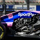 SPA-FRANCORCHAMPS, BELGIUM - AUGUST 30: Lance Stroll, Racing Point RP19, returns to the pits without an engine cover in FP1 during the Belgian GP at Spa-Francorchamps on August 30, 2019 in Spa-Francorchamps, Belgium. (Photo by Mark Sutton / Sutton Images)