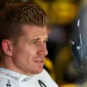SAO PAULO, BRAZIL - NOVEMBER 15: Nico Hulkenberg of Germany and Renault Sport F1 looks on in the garage during practice for the F1 Grand Prix of Brazil at Autodromo Jose Carlos Pace on November 15, 2019 in Sao Paulo, Brazil. (Photo by Dan Istitene/Getty Images)