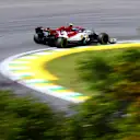 SAO PAULO, BRAZIL - NOVEMBER 17: Antonio Giovinazzi of Italy driving the (99) Alfa Romeo Racing C38 Ferrari on track during the F1 Grand Prix of Brazil at Autodromo Jose Carlos Pace on November 17, 2019 in Sao Paulo, Brazil. (Photo by Dan Istitene/Getty Images)