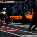 CIRCUIT GILLES-VILLENEUVE, CANADA - JUNE 07: Lando Norris, McLaren MCL34, is returned to the garage during the Canadian GP at Circuit Gilles-Villeneuve on June 07, 2019 in Circuit Gilles-Villeneuve, Canada. (Photo by Glenn Dunbar / LAT Images)