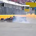 CIRCUIT GILLES-VILLENEUVE, CANADA - JUNE 08: Kevin Magnussen, Haas VF-19 crashes in qualifying during the Canadian GP at Circuit Gilles-Villeneuve on June 08, 2019 in Circuit Gilles-Villeneuve, Canada. (Photo by Simon Galloway / Sutton Images)