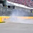 CIRCUIT GILLES-VILLENEUVE, CANADA - JUNE 08: Kevin Magnussen, Haas VF-19, hits the Wall of Champions and crashes out towards the end of Q2 during the Canadian GP at Circuit Gilles-Villeneuve on June 08, 2019 in Circuit Gilles-Villeneuve, Canada. (Photo by Simon Galloway / Sutton Images)