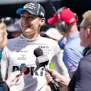 CIRCUIT GILLES-VILLENEUVE, CANADA - JUNE 08: George Russell, Williams Racing, is interviewed after Qualifying during the Canadian GP at Circuit Gilles-Villeneuve on June 08, 2019 in Circuit Gilles-Villeneuve, Canada. (Photo by Glenn Dunbar / LAT Images)