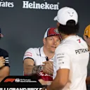 CIRCUIT GILLES-VILLENEUVE, CANADA - JUNE 06: Lance Stroll, Racing Point, Kimi Raikkonen, Alfa Romeo Racing, Lewis Hamilton, Mercedes AMG F1, and Lando Norris, McLaren during the Canadian GP at Circuit Gilles-Villeneuve on June 06, 2019 in Circuit Gilles-Villeneuve, Canada. (Photo by Simon Galloway / Sutton Images)