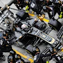 SHANGHAI INTERNATIONAL CIRCUIT, CHINA - APRIL 14: Romain Grosjean, Haas VF-19, makes a stop during the Chinese GP at Shanghai International Circuit on April 14, 2019 in Shanghai International Circuit, China. (Photo by Steven Tee / LAT Images)