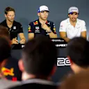 CIRCUIT PAUL RICARD, FRANCE - JUNE 20: Nico Hulkenberg, Renault F1 Team, Romain Grosjean, Haas F1, Pierre Gasly, Red Bull Racing, Carlos Sainz Jr, McLaren and Antonio Giovinazzi, Alfa Romeo Racing in Press Conference during the French GP at Circuit Paul Ricard on June 20, 2019 in Circuit Paul Ricard, France. (Photo by Steven Tee / LAT Images)