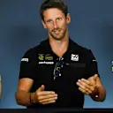 CIRCUIT PAUL RICARD, FRANCE - JUNE 20: Nico Hulkenberg, Renault F1 Team, Romain Grosjean, Haas F1 and Pierre Gasly, Red Bull Racing in Press Conference during the French GP at Circuit Paul Ricard on June 20, 2019 in Circuit Paul Ricard, France. (Photo by Mark Sutton / Sutton Images)