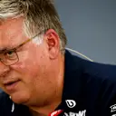 HOCKENHEIMRING, GERMANY - JULY 26: Otmar Szafnauer, Team Principal and CEO, Racing Point, in the Team Principals Press Conference during the German GP at Hockenheimring on July 26, 2019 in Hockenheimring, Germany. (Photo by Andy Hone / LAT Images)