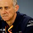 HOCKENHEIMRING, GERMANY - JULY 26: Franz Tost, Team Principal, Toro Rosso, in the Team Principals Press Conference during the German GP at Hockenheimring on July 26, 2019 in Hockenheimring, Germany. (Photo by Andy Hone / LAT Images)