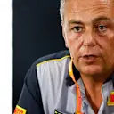 HOCKENHEIMRING, GERMANY - JULY 26: Mario Isola, Racing Manager, Pirelli Motorsport, in the Team Principals Press Conference during the German GP at Hockenheimring on July 26, 2019 in Hockenheimring, Germany. (Photo by Andy Hone / LAT Images)