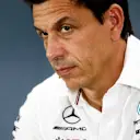 HOCKENHEIMRING, GERMANY - JULY 26: Toto Wolff, Executive Director (Business), Mercedes AMG, in the Team Principals Press Conference during the German GP at Hockenheimring on July 26, 2019 in Hockenheimring, Germany. (Photo by Andy Hone / LAT Images)