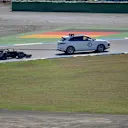 HOCKENHEIMRING, GERMANY - JULY 26: Kevin Magnussen, Haas VF-19, is towed back to the pits after stopping with a technical issue during FP1 during the German GP at Hockenheimring on July 26, 2019 in Hockenheimring, Germany. (Photo by Jerry Andre / LAT Images)