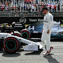 HOCKENHEIMRING, GERMANY - JULY 27: Valtteri Bottas, Mercedes AMG F1, on the grid after Qualifying during the German GP at Hockenheimring on July 27, 2019 in Hockenheimring, Germany. (Photo by Mark Sutton / Sutton Images)