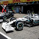 HOCKENHEIMRING, GERMANY - JULY 25: Mercedes AMG F1 W10 with special 125th year in motorsport livery during the German GP at Hockenheimring on July 25, 2019 in Hockenheimring, Germany. (Photo by Joe Portlock / LAT Images)
