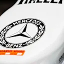 HOCKENHEIMRING, GERMANY - JULY 25: Mercedes AMG F1 W10 with special 125th year in motorsport livery during the German GP at Hockenheimring on July 25, 2019 in Hockenheimring, Germany. (Photo by Joe Portlock / LAT Images)