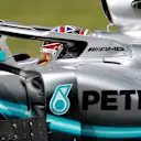SILVERSTONE, UNITED KINGDOM - JULY 12: Lewis Hamilton, Mercedes AMG F1 W10, waves to fans during the British GP at Silverstone on July 12, 2019 in Silverstone, United Kingdom. (Photo by Zak Mauger / LAT Images)