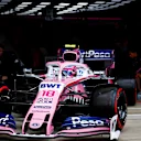 SILVERSTONE, UNITED KINGDOM - JULY 13: Lance Stroll, Racing Point RP19, leaves the garage during the British GP at Silverstone on July 13, 2019 in Silverstone, United Kingdom. (Photo by Glenn Dunbar / LAT Images)