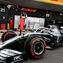 SILVERSTONE, UNITED KINGDOM - JULY 13: Lewis Hamilton, Mercedes AMG F1 W10 in the pit lane during the British GP at Silverstone on July 13, 2019 in Silverstone, United Kingdom. (Photo by Mark Sutton / Sutton Images)