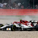 SILVERSTONE, UNITED KINGDOM - JULY 14: Antonio Giovinazzi, Alfa Romeo Racing C38, gets beached in the gravel during the British GP at Silverstone on July 14, 2019 in Silverstone, United Kingdom. (Photo by Andy Hone / LAT Images)