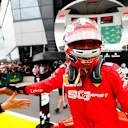 SILVERSTONE, UNITED KINGDOM - JULY 14: Charles Leclerc, Ferrari in Parc Ferme during the British GP at Silverstone on July 14, 2019 in Silverstone, United Kingdom. (Photo by Zak Mauger / LAT Images)